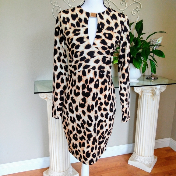 Kardashian Kollection Dresses & Skirts - NEW KK Kardashian Animal Print Bodycon Dress